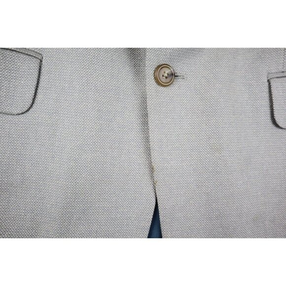 LANDS' END - MEN'S BEIGE SILK WOOL BLEND BLAZER JACKET - SIZE 42R - Picture 3 of 12